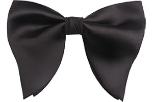 WANYING Papillon Oversize da Uomo Papillon Fiocco Grandi Già Legato con Chiusura a Gancio Pre-annodato Regolabile