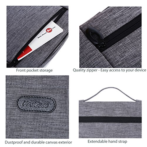 ProCase 12 – 12.9 Zoll Laptop Sleeve Case Cover Tasche für Macbook Surface Pro 4 3, Apple iPad Pro, die meisten 11 „12“ Laptop Ultrabook Notebook MacBook Chromebook -Grau - 4