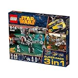 LEGO 66495 Star Wars Super Pack 3 in 1 bestehend aus: 75038 Jedi Interceptor, 75037 Battle on Saleucami, 75045 Republic AV-7 Anti-Vehicle Cannon - LEGO