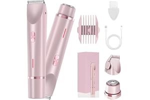 HITIANYA Silky Splash Rasierer, Silkysplash Rasierer, 2-In-1 Frauen Intimrasierer, Doppelkopf Damenrasierer Elektrisch, IPX7 Wasserdicht Nass und Trockenrasierer für Achseln, Beine und Bikinizone (Rosa)