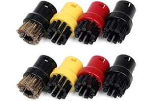 TINMAGI 8 Stück Düse Rundbürsten Bürste，Kärcher Dampfreiniger Zubehör,für Kärcher SC1 SC2 CTK10 SC3 SC4 SC5 SC7