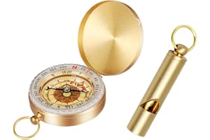 HABNI Brujula Supervivencia Brujulas De Orientacion Brújula Para Exteriores Retro Brújula Brújula Bolsillo Navegación Caminar Para Camping Senderismo Caza Y Actividades Al Aire Libre Con Silbato