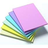 KIFZM Giant Sticky Pads 6" x 8", Pastel Colors, 8" x 6", 50 Sheets/Pad, 6 Blocks for Erasers, Presentations, Workshops, Tools