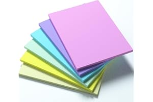 ‎KIFZM KIFZM Riesige Klebepads, 15,2 x 20,3 cm, Pastellfarben, 203 mm x 152 mm, 50 Blatt/Block, 6 Blöcke für Radiergummis, Präsentationen, Werkstätten, Werkzeuge