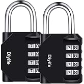 Diyife Combination Padlock, [2 Pieces] Numeric Padlock, Locker Padlock | Waterproof, Heavy Duty, Gym, School, Indoor and Outd