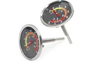 DR. WATCH Dial Face 6 CM BBQ Thermometer - Accurate Temperature Gauge and Thermostat for Weber Kettle, Smoker, Kamado BBQ, Outback, Charbroil, Pit Boss Ceramic BBQ, Uniflame, and Other Brands (2)