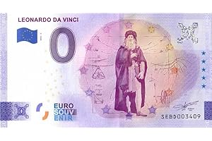 2 EURO COMMEMORATIVI Billet Touristique 0 Euro Italie · Leonardo · Souvenir zéro € Note Billet de Banque