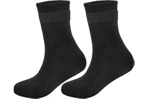 Cozlly 3mm Neoprene Socks Wetsuit Socks Thermal Anti-slip Diving Socks Adjustable Swimming Socks Fins Socks for Women Men Snorkeling Swimming Surfing Sailing Kayaking, Black