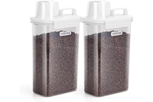 Nobleza 2 Set Conteneur de Nourriture pour Animaux, 2.5L Boite Croquette Chien, Boite Croquette Chat avec Gobelet Doseur, pour Aliments Animaux, Céréales