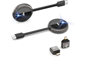 MPIOLIFE HDMI Wireless Trasmettitore e Ricevitore 5G, Wireless HDMI Estensore 4K, HDMI Senza Fili per Streaming di Audio Video da Laptop/TV Box/PC/Camera/Blu-ray a HDTV/Proiettore/Monitor 165ft/50m