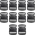 Aakriti Heavy Duty Quick Release Buckles Single Adjustable Clips Snaps for Nylon Strap Backpack Fanny Pack Webbing Belt Dog Collars Sturdy (for 1.5 Inch Strap, 10 PCS)