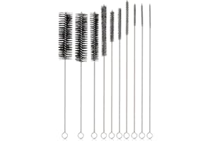 LEBEXY Szczotka do czyszczenia butelek | szczotka do wężyka do mleka | nylonowa szczotka do czyszczenia butelek / czyszczenia / dzbanka do herbaty / dyszy / słomki do picia / 10 sztuk