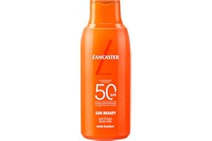 LANCASTER Sun Beauty Body Milk SPF50 Sunscreen – Con complejo activador del bronceado – Tecnología Full LightTM para una protección solar de espectro muy amplio