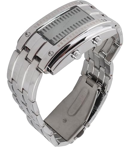 EnweMahi Orologi Binari LED, Orologio Digitale Luminoso Impermeabile Display Ora Data Am Pm Cinturino In Acciaio Unico Per Giovani Studenti Silver 1050764215