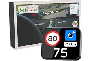 Produktbild: Saphe T Verkehrsassistent für Auto. Offizieller Partner von Blitzer.de. | Warnt vor Blitzern, Gefahren und Staus. Zeigt Tempo
