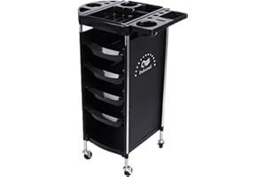 ‎SERLIUM Friseurwagen, 6-lagiger Salonwagen, multifunktionaler 83 x52 x37cm Friseurwagen mit Universalrädern, Friseurwagen für Friseursalons, Schönheitsaufbewahrung, Friseurwerkzeuge