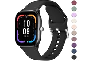 ZGCE für Amazfit GTS 4 Mini Armband/Amazfit GTS 2 Mini Armband/GTR Mini/GTS 4/GTS 3/GTS 2, 20mm Klassisch Silikon Armbänder Damen Herren, Verstellbares Sport Ersatzband Uhrenarmband, Schwarz