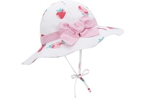 Durio Sonnenhut Baby Mädchen Jungen Kinder Sonnenschutz UPF 50 Sommer Kinderhut Fischerhut mit Breite Krempe