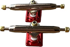 LEEFAI Pro Fingerboard Trucks 32/34/36 mm 4.0-Regular Kingpin-aggiornato v2 piastra di base con hardware-base colore e dimensioni (34 mm, rosso)