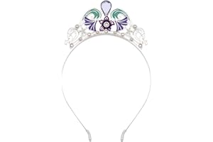 Disney Store Official Tiara bimbi Ariel, La Sirenetta, accessorio per costume con finitura argentata e strass colorati