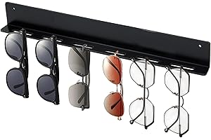 xyuayamz Porta Occhiali da Parete, Organizer Occhiali da Sole, Espositore Occhiali, Supporto Occhiali Portaocchiali Parete Porta, Portaocchiali Multiplo da Casa, Acrilico, 1 Pezzi, Nero