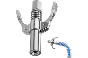 OWOAOOWL Fettpresse Mundstück,G Coupler für Fettpresse,Fettpresse für Schmiernippel mit Schmierfett,Doppelgriff Fettpresse,10000 PSI,Mundstück Fettpresse Kupplung für Fettpresse für alle Arten von Fettpressen