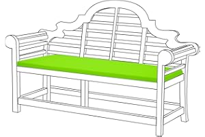 Gardenista Garden 3 Seater Bench Pad 140x47cm | Indoor Outdoor Water Resistant Bench Seat Cushion | Non Slip Soft and Comfortable Patio Furniture Seat Pads | Durable & Easy to Clean (Lime)