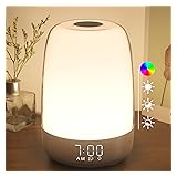 Wake Up Night Light with Sunrise Simulation Alarm Clock, Winshine Touch Control 3 Ways Dimmable Warm White Bedside Lamp for Bedrooms RGB Ambient Table Nightstand Light,Sleep Aid Snooze Mode 