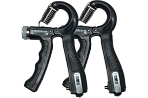 BLUVAST Musculation Main, Hand Grip, 2 Pcs 10-60 kg Ajustable Musculation Main, Musculation Avant Bras avec Fonction de Comptage, Récupération des Blessures et Renforcement Musculaire