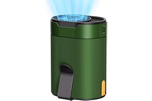 COZOME Ventilador Portátil Cintura/Cuello, Batería 3000mAh 25H Autonomía,Turbo 6600RPM 4 Velocidades Ajustables Manos Libres para Senderismo,Exteriores,Trabajo -Ventilador Enfriamiento Regalo Verano