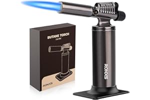 RONXS Butane Torch, Premium All Metal Construction Big Torch Adjustable Refillable Industrial Torch, Multipurpose Blow Torch Lighters for Soldering Baking Welding DIY Crafts - Not Gas