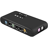 LEAGY Externe USB-Soundkarte 7.1, 8 Kanäle, 7.1 Kanal USB Soundbox,Bis zu 8 Lautsprecher,Dynamischer 3D-Surround-Sound, gleic