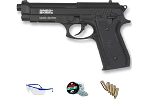 Pack Pistola de Aire comprimido Swiss Arms PT92 - Arma de CO2 y balines BBS (perdigones de Acero) Full Metal <3,5J