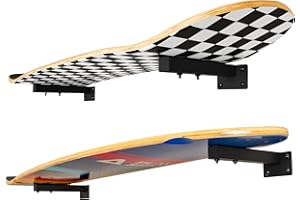 MIUONO Skateboard Wall Mount, Longboard Skateboard Deck Rack Mount on Wall, Skateboards Floating Shelves Brackets, 4 Pack