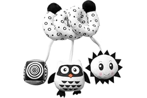KAKIBLIN Jouets de décoration de berceau, jouets en spirale pour bébé, jouets en peluche pour berceau, poussette, siège de voiture, jouet de voyage pour nourrisson, chouette