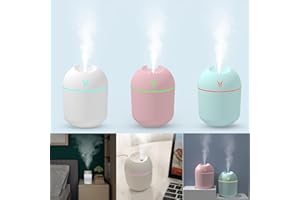 ZXCVBNN Mini Humidifier For Bedroom, Car Humidifiers With Colorful Night Light,Portable Small Room Humidifier,Usb Desktop Air Humidifier,Essential Oil Diffuser Car Purifier Aroma Anion Mist Maker