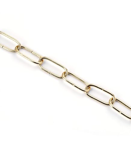 Produktbild von Chapuis LVBF20 Gliederkette – Geschweißt, Messingbeschichtet, 2mm X 2,5m, Tragkraft 24kg – Für Aufhängung & Deko