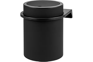 ‎BREMERMANN bremermann runder Kosmetikeimer Savona mit Softtouch-Oberfläche inkl. Wandhalterung zum Kleben oder Bohren mit Schwingdeckel, Abfalleimer aus Kunststoff, 5,5 Liter Fassungsvermögen (schwarz)