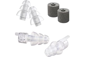 ETYMOTIC RESEARCH Etymotic ER20XS-UF-C High Fidelity Reusable Earplugs [Clamshell Box] Ultra-Compact Comfortable Hearing Protection for Concerts, Festivals, Sports, -20dB Even Volume Reduction, Standard+Large+Foam Tips