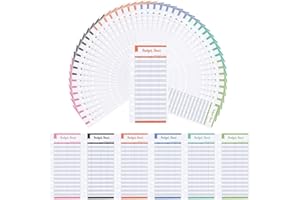 DOUSELLA 48 Stück Budget Blätter Budget Planner A6 Binder Budget Sheet 6 Löcher Budget Papier Binder Budget Karten Budget Geld Organizer Rechnung Organizer Geldumschläge Nachfüllpapier für Ringbuch