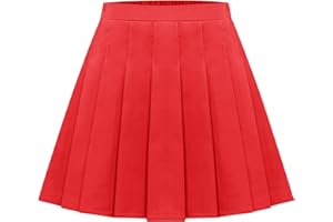 Adigau Enfant Fille Jupe Ecolière Plissé Jupe-Short Intégré Uniforme Scolaire Jupe Fille Patineuse Tennis Printemps Automne Hiver 4-13 Ans