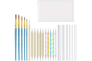 TANCUDER 25 Stück Punktierung Werkzeuge Rock Malerei Werkzeuge Malerei Dotting Tools Dot Paint Tools Rock Malerei Kit für Felsmalereien, DIY Malerei, Polymer Clay Keramik,Nail Art