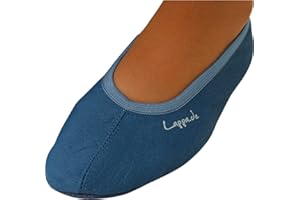 Lappade Schwarz, Weiß, Jeansblau, Rosa, Lila, Rot Gymnastikschuhe, Schläppchen, Turnschläppchen mit Ledersohle Gr. 28-46