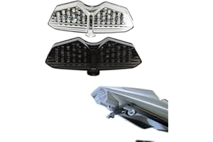 JaneShop Motorrad Heckleuchten integrierte Blinker Bremslicht Rücklicht Fit für Yamaha YZF R6 03-05 YZF R6S 06-08 XTZ 1200 2012-2014 Rücklicht (Linse rauchen)