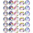 30 Unicorn Cupcake Toppers Edible Wafer Paper Fairy Cake Toppers Birthday Cakes