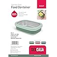 Delcasa DC3217 Rectangle Tiffin Box Food Container with Stainless Steel Inner with Seal Lid, 820 ml Capacity, Green
