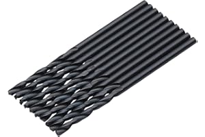 Draper 10pcs Black HSS Drill Bit, 2.0mm x 49mm- 08818 - for Metal, Wood and Plastic