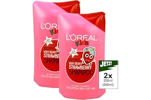 L'OREAL L'Oréal Kids Very Berry Strawberry Shampoo, 2 x 250 ml (500 ml) - Children's Shampoo