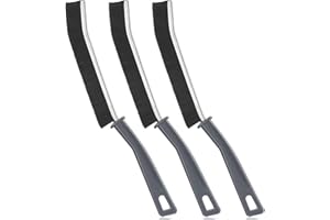 Kiemeu 3 Stücke Fugenbürste für Bad Schrubber mit Harte Borsten Fensterrillen Reinigungsbürste schmal Spaltreinigungsbürste Multifunktionale Bürste