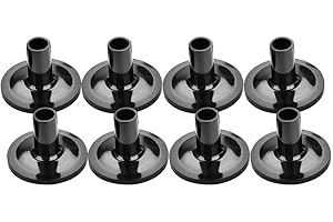 DILWE 8Pcs Mangas Plásticas del Platillo, Mangas Largas del Platillo Negro Instrumentos Musicales Accesorios